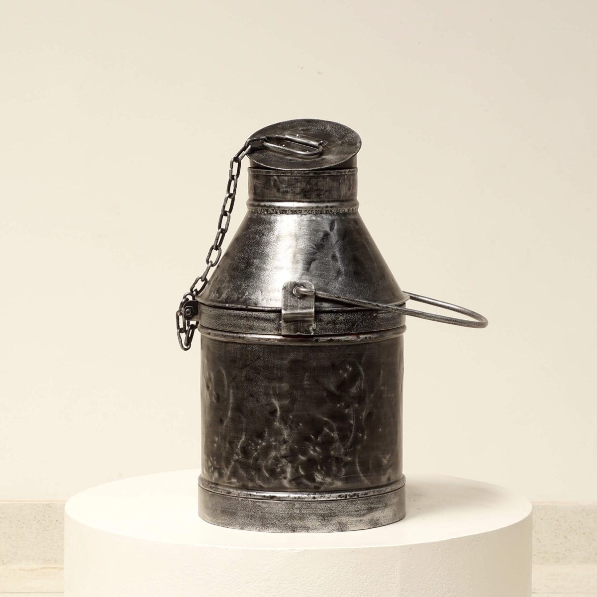 Antique Silver Milk Can